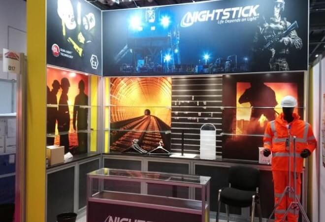 Exhibiting stands for the Security & infrastructure industry supporting mobile image